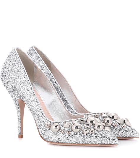 glitter miu miu|miu mi u shoes.